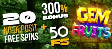 Get 20 Free Spins on Gem Fruits Without Deposit