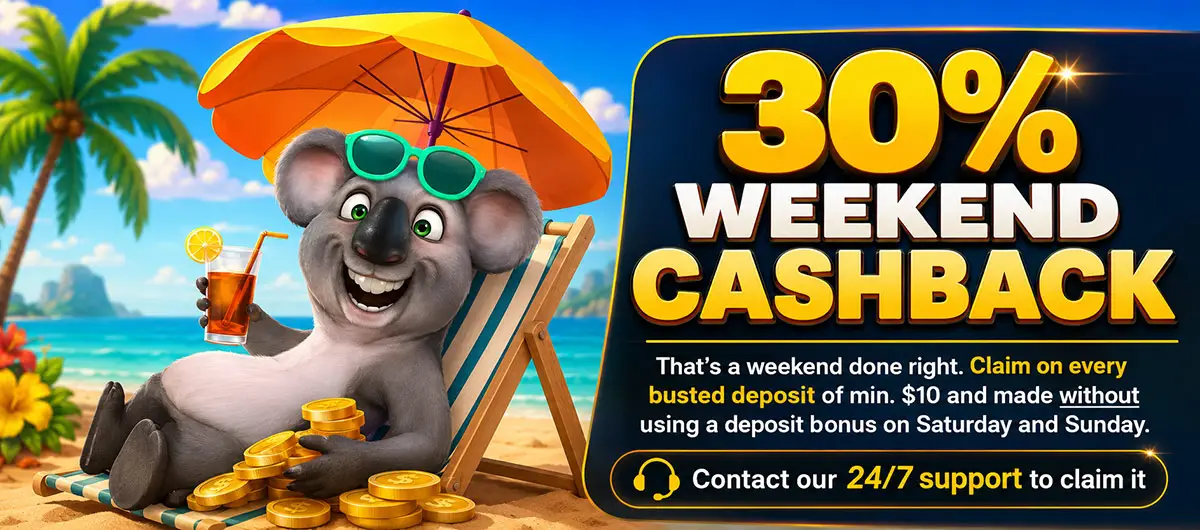 Get 30% Weekend Cashback on Your Casino Deposits